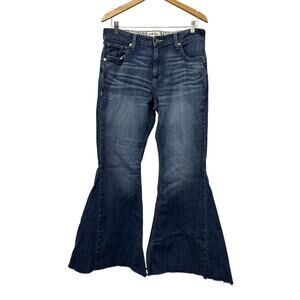 Ariat Womens Jeans 32 S Real High Rise Kalani Extreme Flare Canadian Blue 32S
